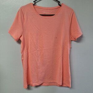 Talbots Tee Shirt Basic Pink Short Sleeve Womens Large